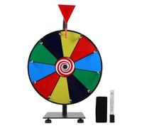 Abaodam Roue de Prix Effaçable 30 CM 10 Cases Colorées Roue de Loterie Légère et Robuste pour Fêtes Activités D’Entreprise et Jeux Interactifs Surface Écriture à Sec