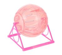 Abaodam Roue d'exercice pour Hamster 14 CM Mini Rouge Support Accessoire de Course Silencieux pour Petits Animaux Balle d'Entraînement pour Jouets et Fitness Animaux Couleur Aléatoire