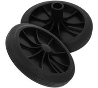Abaodam Roues de Poubelle 2 Pièces en Plastique, Accessoires pour Poubelles, Installation Facile, pour Conteneur à Déchets et Bâtiments, Recycling Bin