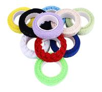 Abaodam Ruban Adhésif Décoratif en Coton 10 Pcs 1,8 M Ruban de Dentelle Unicolore pour Loisirs Créatifs Scrapbooking et Emballage Présents Masking Tape pour Artisanat Couleur Aléatoire