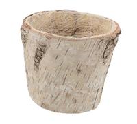 Abaodam Rustic Wood Bark Flower Pot Round Planter Breathable Succulent Vase Multifunctional Decorative Container for DIY Christmas