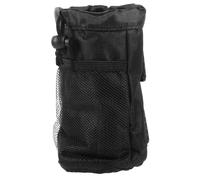 Abaodam Sac de transport pour bouteille d'eau - Pochette isotherme réglable avec bandoulière - Maille durable - Pour randonnée, voyage, camping - Noir