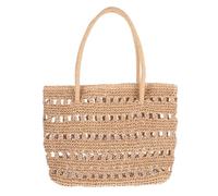 Abaodam Sac Plage Paille Tissé Léger Grand Cabas Ajouré à Porter Épaule ou Main Sac Fourre-tout pour Femme été Vacances Plage