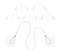 Abaodam Sangle de Sécurité pour Meubles pour Bébé, Kit Adhésif Anti-basculement Ancrages Muraux, Plastique Blanc et Acier Inoxydable, Protection pour Commode et Bibliothèque la Maison