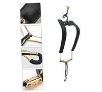Abaodam Sangle Saxophone Ajustable Harnais Double Épaule Confortable Soulagement Pression Cou pour Sax Alto et Ténor Noir