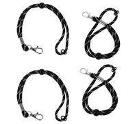 Abaodam Sangles de Ski Réglables Antiperte 2 Paires Noire Dragonnes Porte-bracelet Légères Résistantes pour Snowboard Ski Randonnée Activités Plein Air Hiver