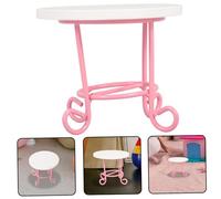 Abaodam Scale Mini End Table for Dollhouse Decor Round Side Table for Tiny Living Room and Dining Room Accessories