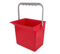 Abaodam Seau de Nettoyage Robuste en Plastique Rouge avec Grosse Capacité Rectangulaire, Poignée Pratique et Tri des Déchets pour Services de Nettoyage et Lieux Publics