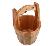 Abaodam Seau en Bois Rustique pour Sauna et Bain de Pieds, Étanche et Polyvalent, Design Élégant et Intemporel, pour Usage Extérieur et Spa