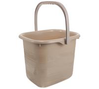 Abaodam Seau en Plastique Rectangulaire 11L avec Poignée Seau Multifonctionnel pour Nettoyage et Bassine de Trempage Couleur Kaki Maison Lavage et Arrosage