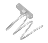 Abaodam Sèche-Cheveux Argenté Spiralé en Aluminium Support Mural | Rangement Mural Simple et Moderne, Gestion du Cordon, pour Salon de Coiffure, Barbier, Logement Locatif