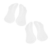 Abaodam Semelles Intérieures Demi-pointure en Silicone Transparentes Antidérapantes, Coussinets de Soutien Voûte Plantaire Massage Granulaire, Lot de 2 Paires pour Chaussures