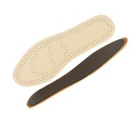 Abaodam Semelles Intérieures Respirantes en Cuir de Vache Coussinets de Chaussures de Sport Anti-Odeurs Taille 37-38 Couleur Beige Crème Lot de 2 Paires pour Confort et Absorption des