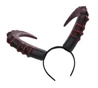 Abaodam Serrage-tête Cornes du Diable Marron en Pu pour Cosplay et Fête à Thème, Accessoire Déguisement Halloween Effet Dramatique et Design Attractif
