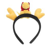 Abaodam Serrage-tête et Plastique avec Bois de Cerf Cheval, Peluche Cartoon | Jaune, Léger et Confortable, Transformation Instantanée, pour Fête et Jeu de Rôle Garçon et Filles ou Femme