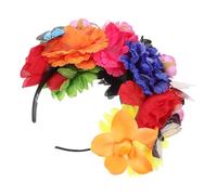 Abaodam Serre-tête Floral Couronne de Roses pour Halloween Jour des Morts Déguisement et Fêtes