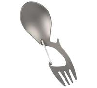 Abaodam Set Couvert Camping Multifonction en Titane Cuillère, Fourchette et Ouvre-bouteille Léger pour Randonnée et Camping en Plein Air