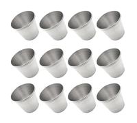 Abaodam Set de 12 Gobelets à Shot en Acier Inoxydable Empilables Anti-rouille, 45ml, Légers et Portables pour Réunions en Famille ou Entre Amis