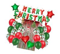 Abaodam Set de Ballons Décoratifs de Noël Aluminium Rouge Vert Complet pour Fête Guirlande et Décoration de Sapin Ballons Party Festifs pour Ambiance de Vacances
