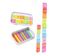 Abaodam Set de Bâtons de Calcul Bois Colorés pour Garçon Fille Éducatif Mathématique Aide Mémoire Visuelle et Au Calcul Mental Jeu Pédagogique pour École et Maison