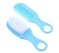 Abaodam Set de Brosse et Peigne pour Bébé Poils Doux, Design Anti-statique en Pp et Tpe, pour Massage et Démêlage des Cheveux de -né