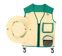 Abaodam Set de Déguisement Aventurier Garçon Fille avec Gilet et Chapeau pour Activités Extérieures et Confortable pour Camping Voyage et Jeux de Rôle Plein Air