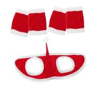 Abaodam Set de Déguisement Cheval pour Fête avec Bonnet Elfique et Guêtres Festives Accessoires Cosplay Animaux Confortables et Résistants pour de Noël