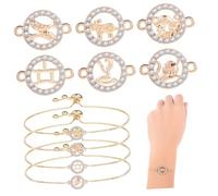 Abaodam Set de Fabrication de Bracelets avec Chaînes Alliage Doré et Breloques Astrologiques Accessoires DIY pour Création de Bracelets Personnalisés Kit Complet pour Femmes et Filles