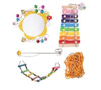 Abaodam Set de Jouets Suspendus pour Poulets et Poussins Accessoires Dexploration et Balançoire et Plastique Durables Jouets à pour Cage Doiseaux