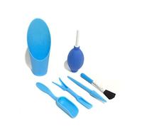 Abaodam Set Outils De Jardinage Miniatures Pelle Souffleur Air Brosse Et Levier De Plants pour Transplantation Et Culture Portable Plastique Bleu