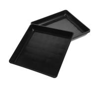 Abaodam Soucoupe pour Plantes D'intérieur 4pcs Plateau De Drainage en Plastique Noir pour Pots De Fleurs Évite Fuites d'eau pour Jardinières Solide Et Pratique