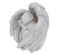 Abaodam Statue Commémorative Chat Ange en Résine, Stèle Funéraire Extérieure pour Jardin, Souvenir Animal de Compagnie, Décoration Jardin,