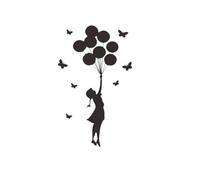 Abaodam Sticker Mural Maison Autocollant Mural Amovible Stickers Muraux Créatifs Autocollant De Décoration Murale Appliqué Génération La Chambre Des Enfants Fille ballon
