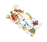 Abaodam Stickers Muraux Avions Cartoon Créatifs pour Chambre D'garçon et Filles, Autocollants Décoratifs Muraux, Faciles à Coller, Matériau Sûr, Décoration Chambre Bébé, Lot Autocollants