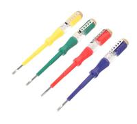 Abaodam Stylo Testeur Électricité 4pcs Tournevis Électricien en Acier, Solution Sûre et Pratique pour Détection de Tension et Testeur de Circuit Portable Couleur Couleur Aléatoire
