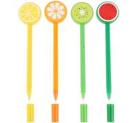 Abaodam Stylos Gel Ergonomiques Écriture Fluide et Confortable Lot de 12 en Plastique Forme Fruit Créative pour Étudiants École Bureau