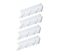 Abaodam Support Adhésif Électriques pour Mural Prises Multifonctionnel Blanc la en Plastique 4pcs Puissant sans Perçage pour Rangement et Cuisine Bureau