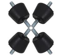 Abaodam Support Anti-vibration en Caoutchouc pour Compresseur de Climatisation Noir, Coussinets Isolants Absorbant Chocs et Vibrations, Maintien Stable, 1 Set Adapté Unité Extérieure