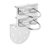 Abaodam Support D'antenne Plaque, Kit de Montage D'antenne en Fer, Argenté, Support Mural à Pince, Stabilité Renforcée, Résistant aux Intempéries, pour Cabanes et Maisons