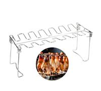 Abaodam Support de Barbecue Pliable Acier Inoxydable pour Poulets et Rack Polyvalent Portable pour Cuisine Extérieure Camping et Pique-