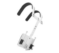 Abaodam Support de Caisse Claire avec Harnais de Tambour à Percussion Réglable et Sangle D'épaule Pratique en Alliage D'aluminium Blanc pour Batterie de Marche