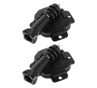 Abaodam Support de Caméra pour Ski 360° Rotatif pour Casque de Snowboard et Skateboard, Base Adhésive Noire, Kit 2 Pièces, Accessoire Sport Outdoor Compatible Moto, VTT et