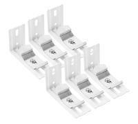 Abaodam Support de Fixation de Rideau en Métal Argenté L-Shaped, 6 Pièces, Installation Facile pour Stores à Bandes Verticales en Chambre ou Salon