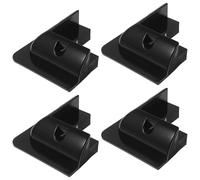 Abaodam Support de Fixation pour Panneau Solaire Protection Supplémentaire des Bords, Montage Extérieur Ventilé sans Perçage, Kit 4 Pièces pour Camping-Car et Yacht, Couleur Noire