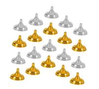 Abaodam Support de Mât de Drapeau Portable 30 Pièces Doré et Argenté pour Bureau, Base Ronde Fixe, Socle pour Mât de Drapeau de Table, Adapté Décoration Intérieure et Extérieure