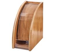 Abaodam Support de Papier Filtre à Café en Bois Décoratif Effet Bois Grain, Forme Éventail Bords Lisses, Accessoire Pratique pour Bar à Café Cuisine