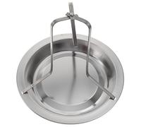 Abaodam Support de Rôtissoire Conception Verticale en Acier Inoxydable Argenté, Poêle à Poulet Antiadhésive pour de Viande et Petit Dindon pour Barbecue Cuisine Maison