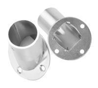 Abaodam Support de Tringle d'angle 90 Degrés Installation Facile Résistance à l'usure 201 Argenté en Acier Inoxydable Lot de 2 Pièces pour Chambre