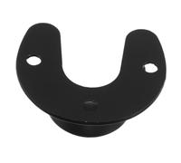 Abaodam Support De Tringle De Placard Acier Inoxydable Support De Tringle à Rideau avec Base Noire pour Usage Domestique Et Salle De Bain
