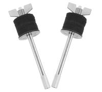 Abaodam Support Empileur de Cymbales Double Couche Réglable en Hauteur, Lot de 2 Set de Pièces en Métal Noir, Compatible Pied de Cymbale Splash et Hi-hat, Accessoire Montage